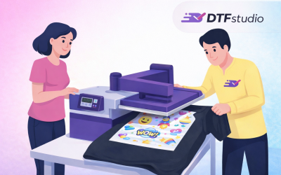 Jak wgrzać transfer DTF na koszulkę bawełnianą? Kluczowe parametry: Temperatura, czas, docisk